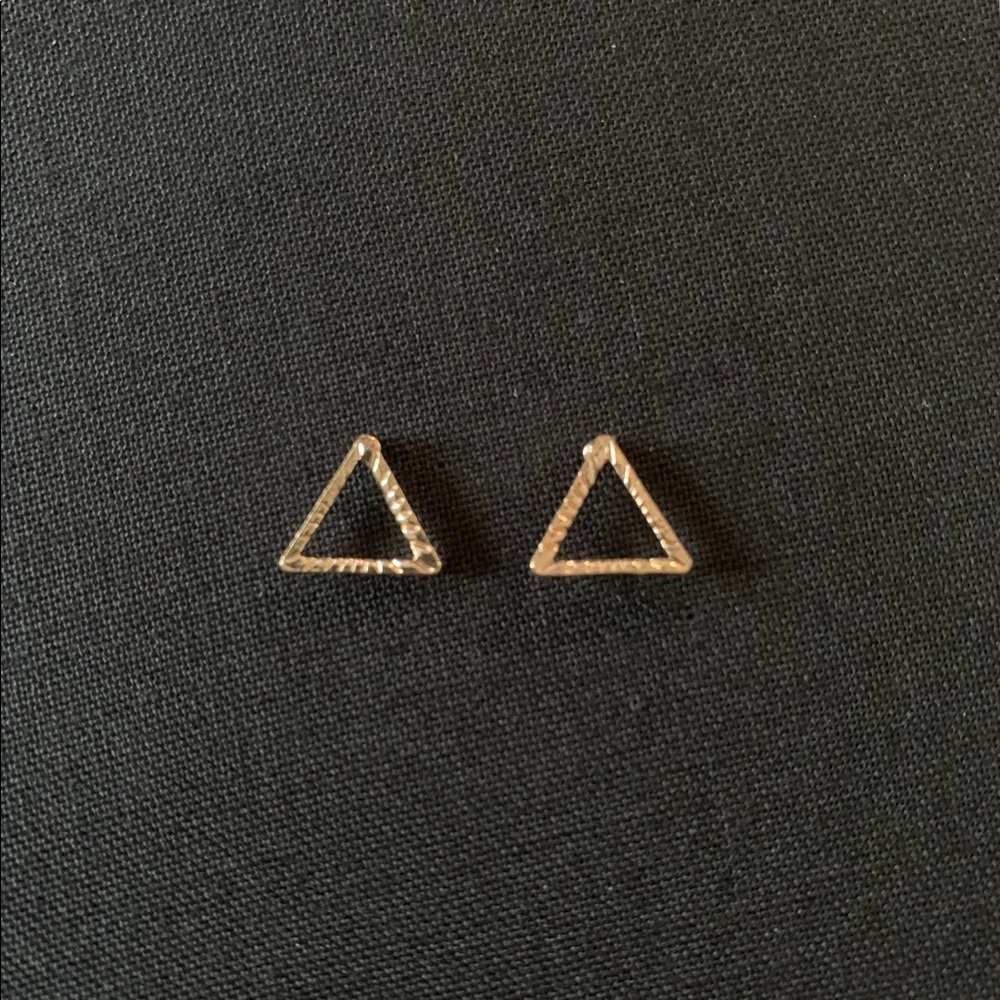Gold Matte triangle earnings